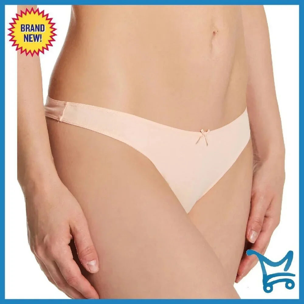 Pima Cotton Stretch Thong - Slim Fit Seamless Underwear - Medium Coverage